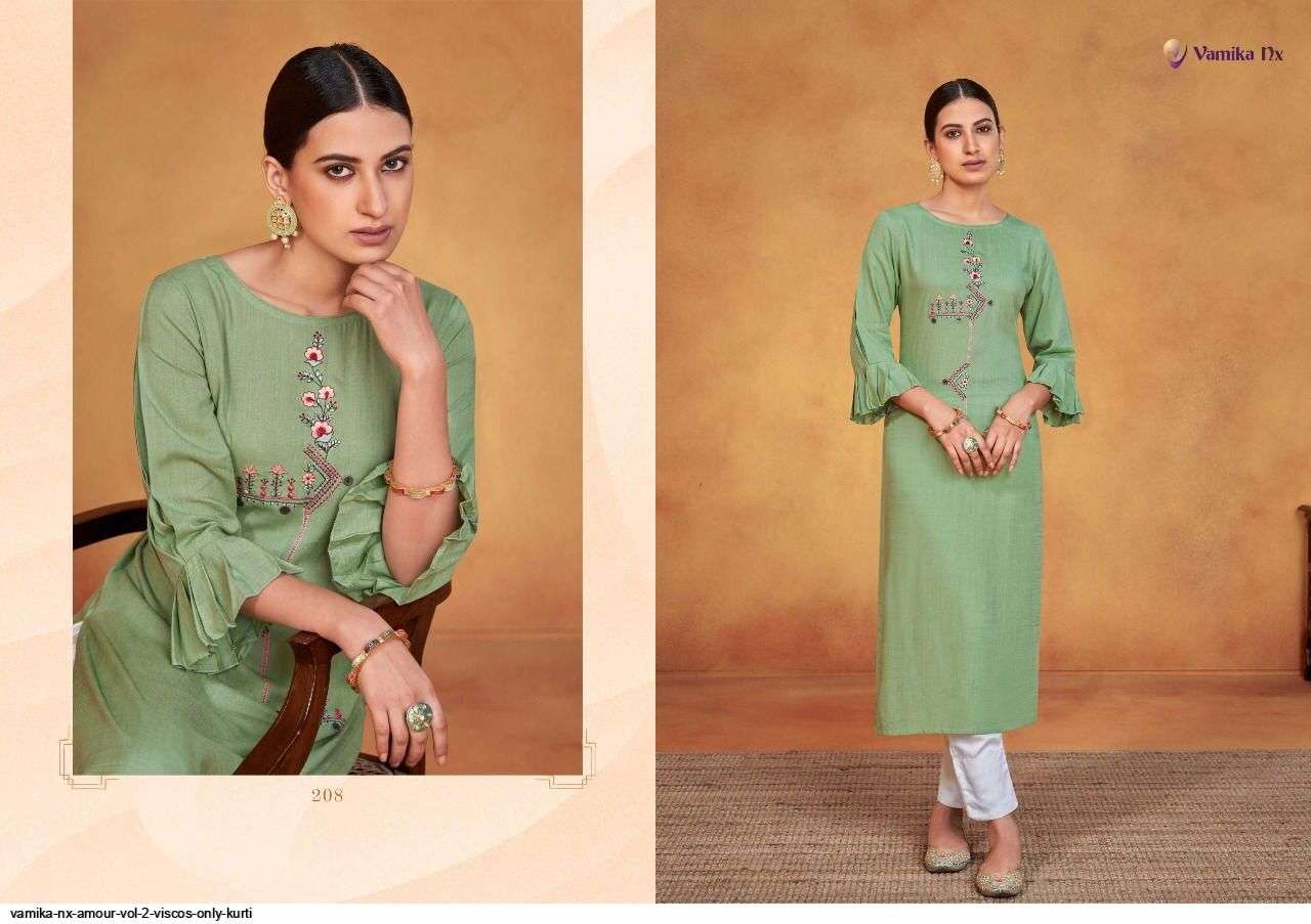 VAMIKA NX PRESENT AMOUR VOL 2 DAILY WEAR KURTI WITH PANT IN WHOLESALE PRICE IN SURAT - SAI DRESSES