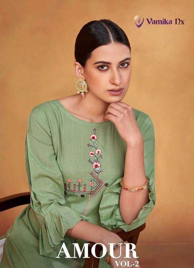 VAMIKA NX PRESENT AMOUR VOL 2 DAILY WEAR KURTI WITH PANT IN WHOLESALE PRICE IN SURAT - SAI DRESSES