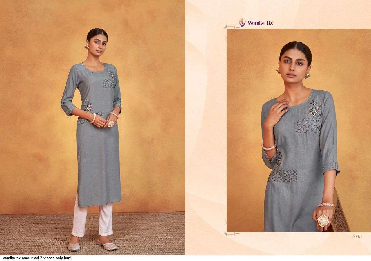 VAMIKA NX PRESENT AMOUR VOL 2 DAILY WEAR KURTI WITH PANT IN WHOLESALE PRICE IN SURAT - SAI DRESSES