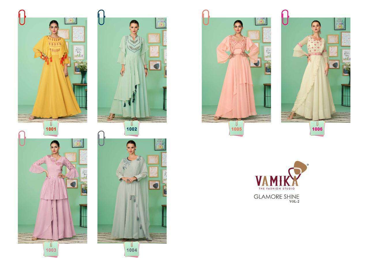 VAMIKA PRESENT GLAMORE SHINE VOL 2 READYMADE PARTY WEAR GOWNS IN WHOLESALE PRICE IN SURAT - SAI DRESSES