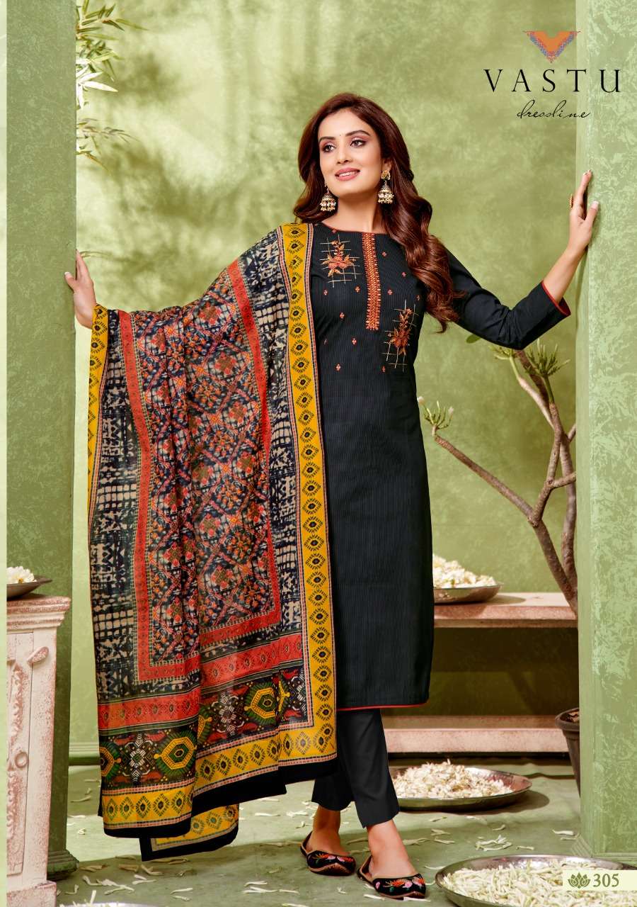 VASTU PRESENT IKAAT PATOLA VOL 3 PURE LAWN PRINT WITH EMBROIDERED SUITS IN WHOLESALE PRICE IN SURAT - SAI DRESSES