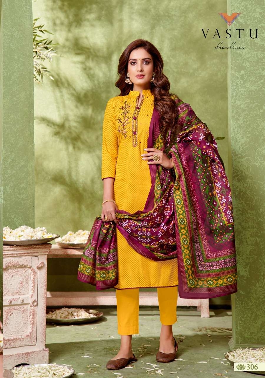 VASTU PRESENT IKAAT PATOLA VOL 3 PURE LAWN PRINT WITH EMBROIDERED SUITS IN WHOLESALE PRICE IN SURAT - SAI DRESSES