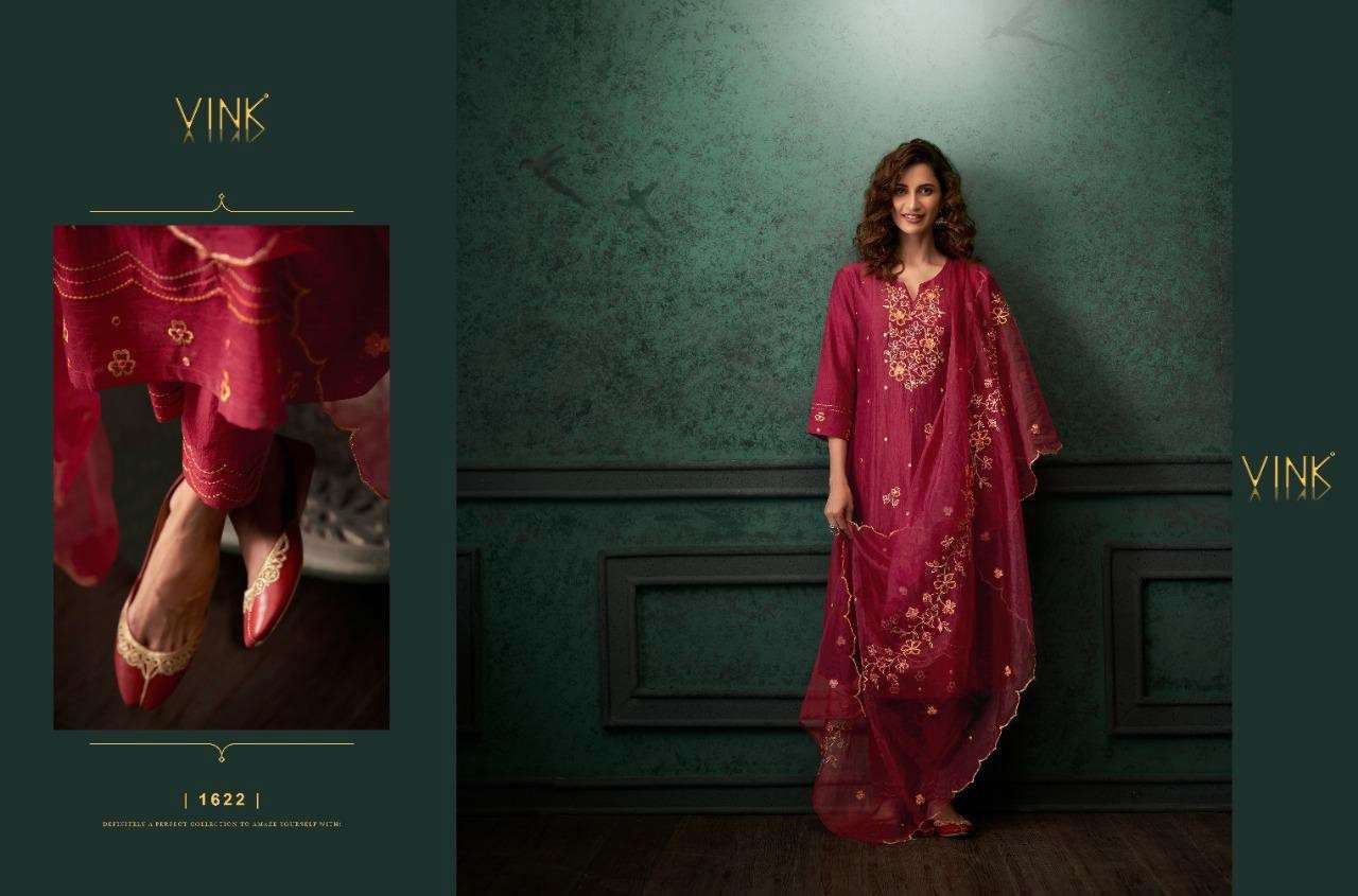 VINK PRESENT FESTIVE EDIT CHINON SILK HANDWORK READYMADE SALWAR SUITS IN WHOLESALE PRICE IN SURAT - SAI DRESSES