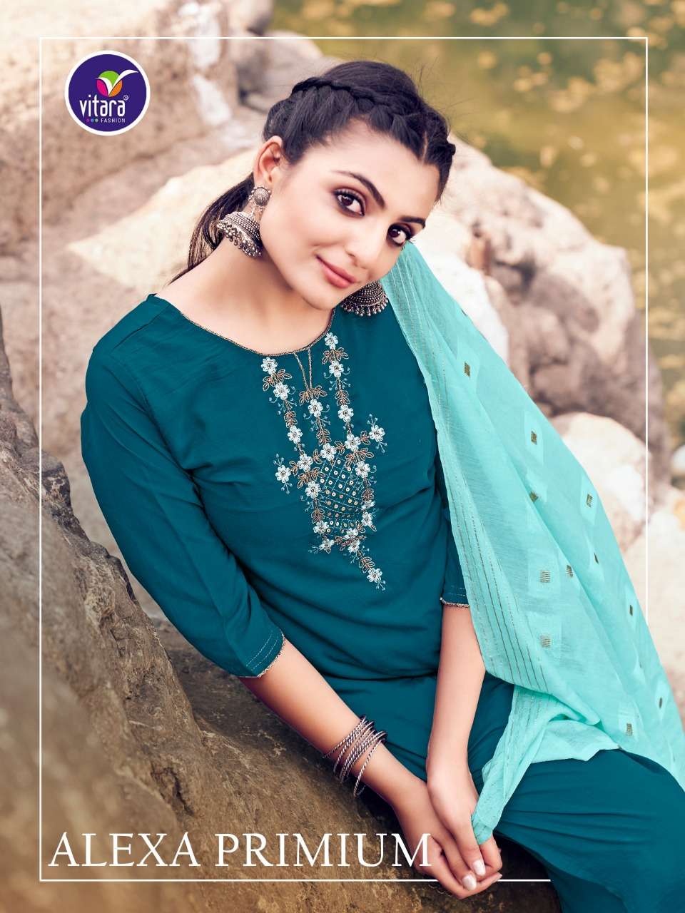 VITARA FASHION PRESENT ALEXA PRIMIUM READYMADE PLAZZO STYLE DESIGNER SUITS IN WHOLESALE PRICE IN SURAT - SAI DRESSES 