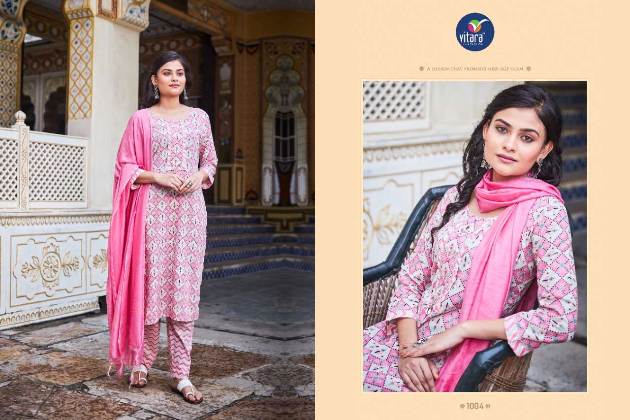 VITARA FASHION PRESENT BINDIYA READYMADE PANT STYLE DESIGNER SUITS IN WHOLESALE PRICE IN SURAT - SAI DRESSES