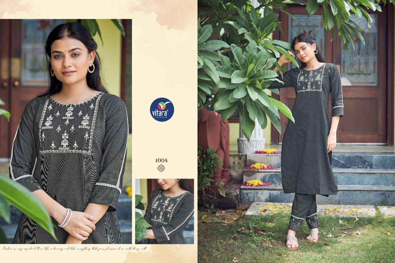 VITARA FASHION PRESENT SIGNATURE READY TO WEAR DESIGNER KURTI WITH PANT IN WHOLESALE PRICE IN SURAT - SAI DRESSES