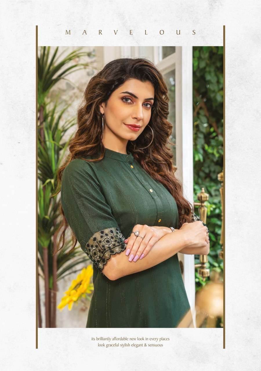 WANNA PRESENT TANVI VOL 3 RAYON FANCY DESIGNER KURTIS IN WHOLESALE PRICE IN SURAT - SAI DRESSES