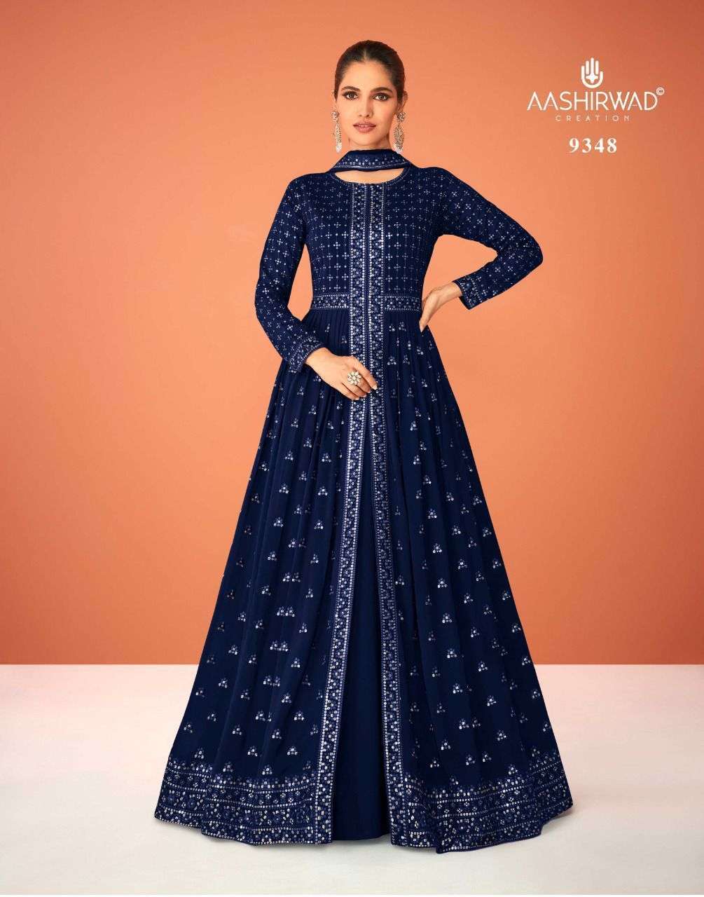 AASHIRWAD CREATION PRESENT KASTURI READYMADE PARTY WEAR DESIGNER SUITS IN WHOLESALE RATE IN SURAT - SAI DRESSES