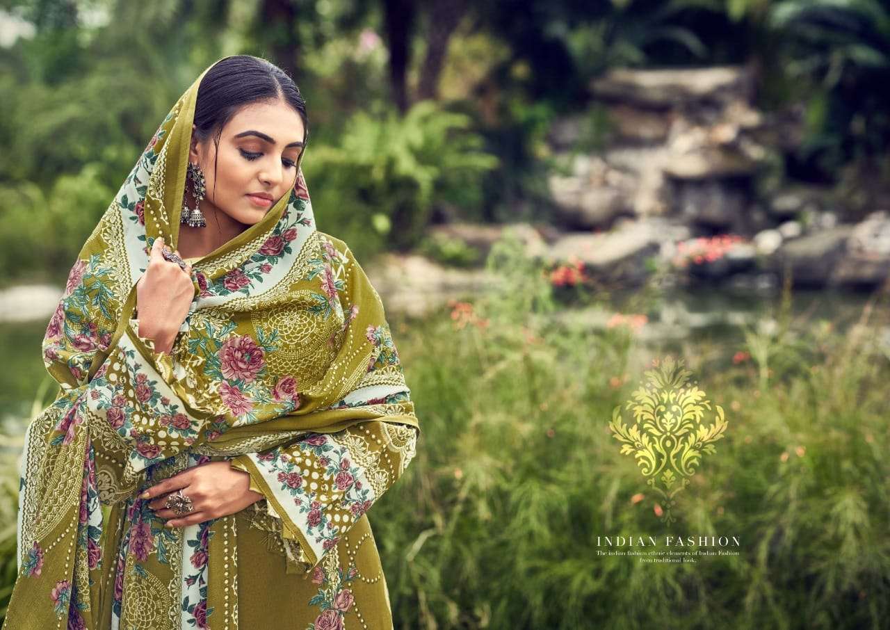 ADEEVA TRENDZ PRESENT NUSRAT PASHMINA DESIGNER PAKISTANI PRINTED SUITS IN WHOLESALE RATE IN SURAT - SAI DRESSES