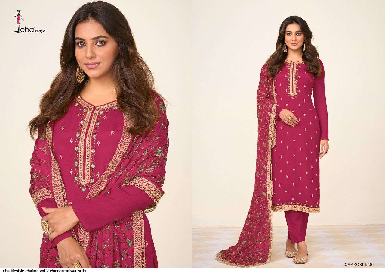 EBA LIFESTYLE PRESENT CHAKORI VOL 2 FESTIVE WEAR DESIGNER SALWAR SUITS IN WHOLESALE RATE IN SURAT - SAI DRESSES