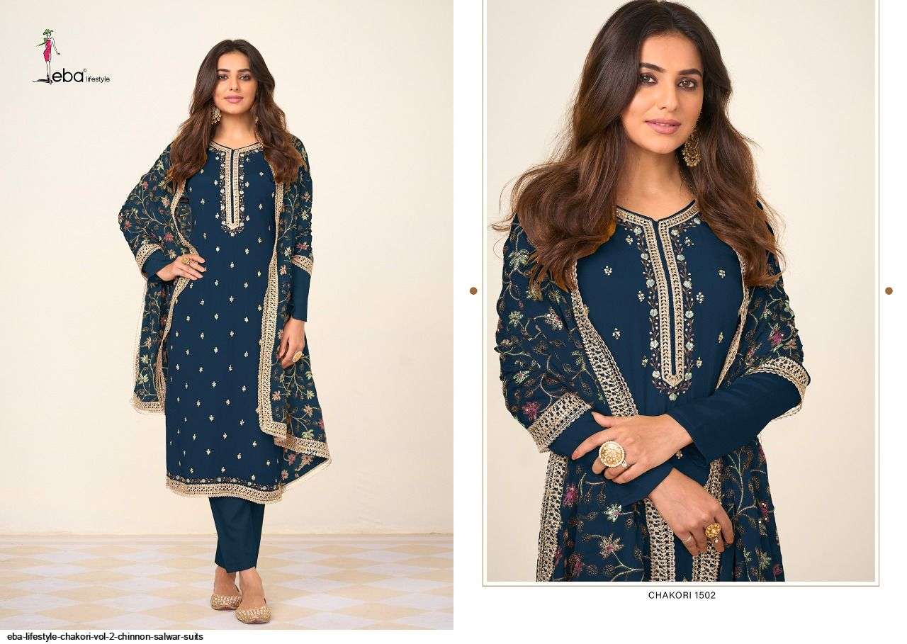 EBA LIFESTYLE PRESENT CHAKORI VOL 2 FESTIVE WEAR DESIGNER SALWAR SUITS IN WHOLESALE RATE IN SURAT - SAI DRESSES