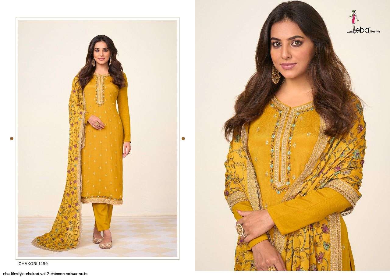 EBA LIFESTYLE PRESENT CHAKORI VOL 2 FESTIVE WEAR DESIGNER SALWAR SUITS IN WHOLESALE RATE IN SURAT - SAI DRESSES