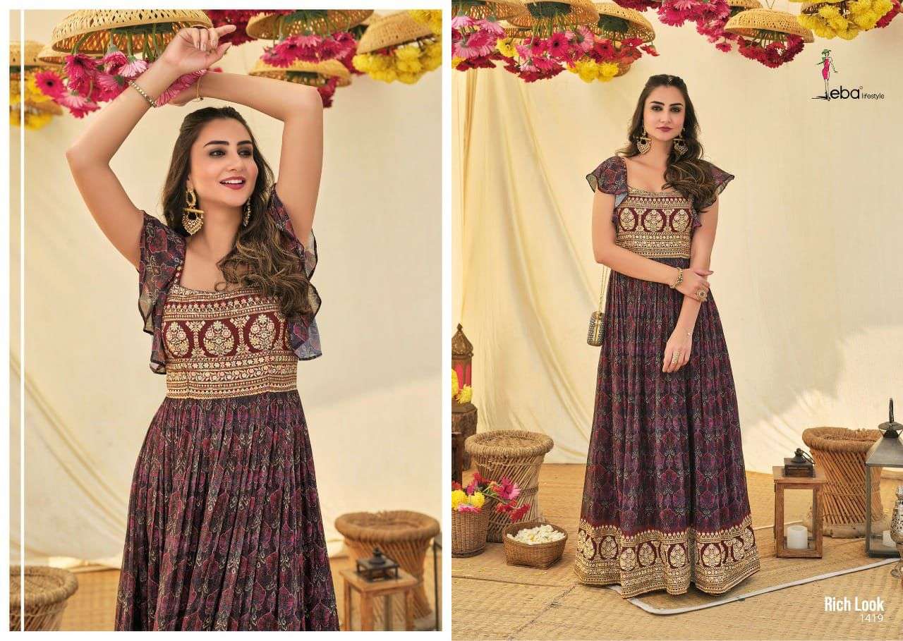 EBA LIFESTYLE PRESENT RICH LOOK READY TO WEAR DESIGNER SUITS IN WHOLESALE RATE IN SURAT - SAI DRESSES