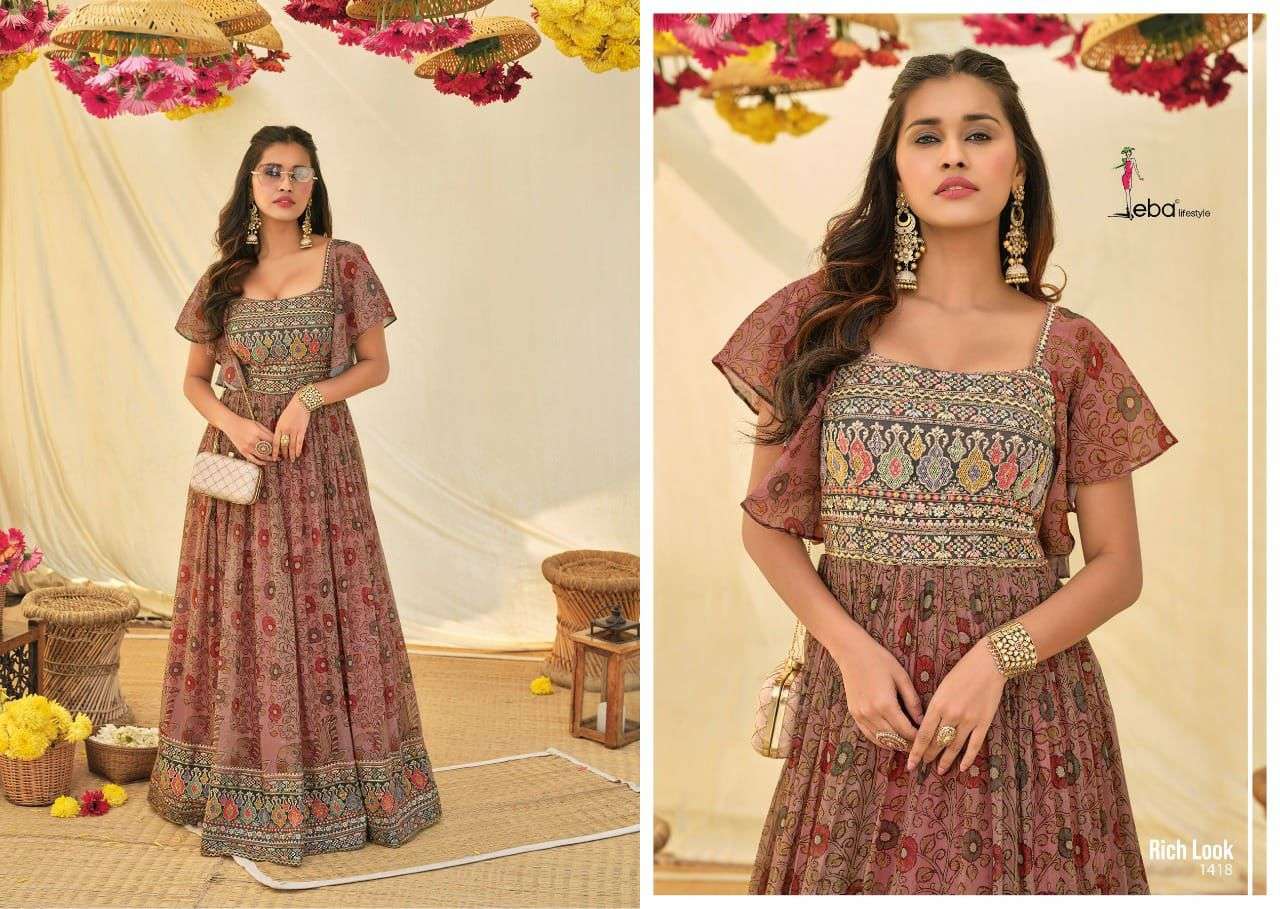 EBA LIFESTYLE PRESENT RICH LOOK READY TO WEAR DESIGNER SUITS IN WHOLESALE RATE IN SURAT - SAI DRESSES