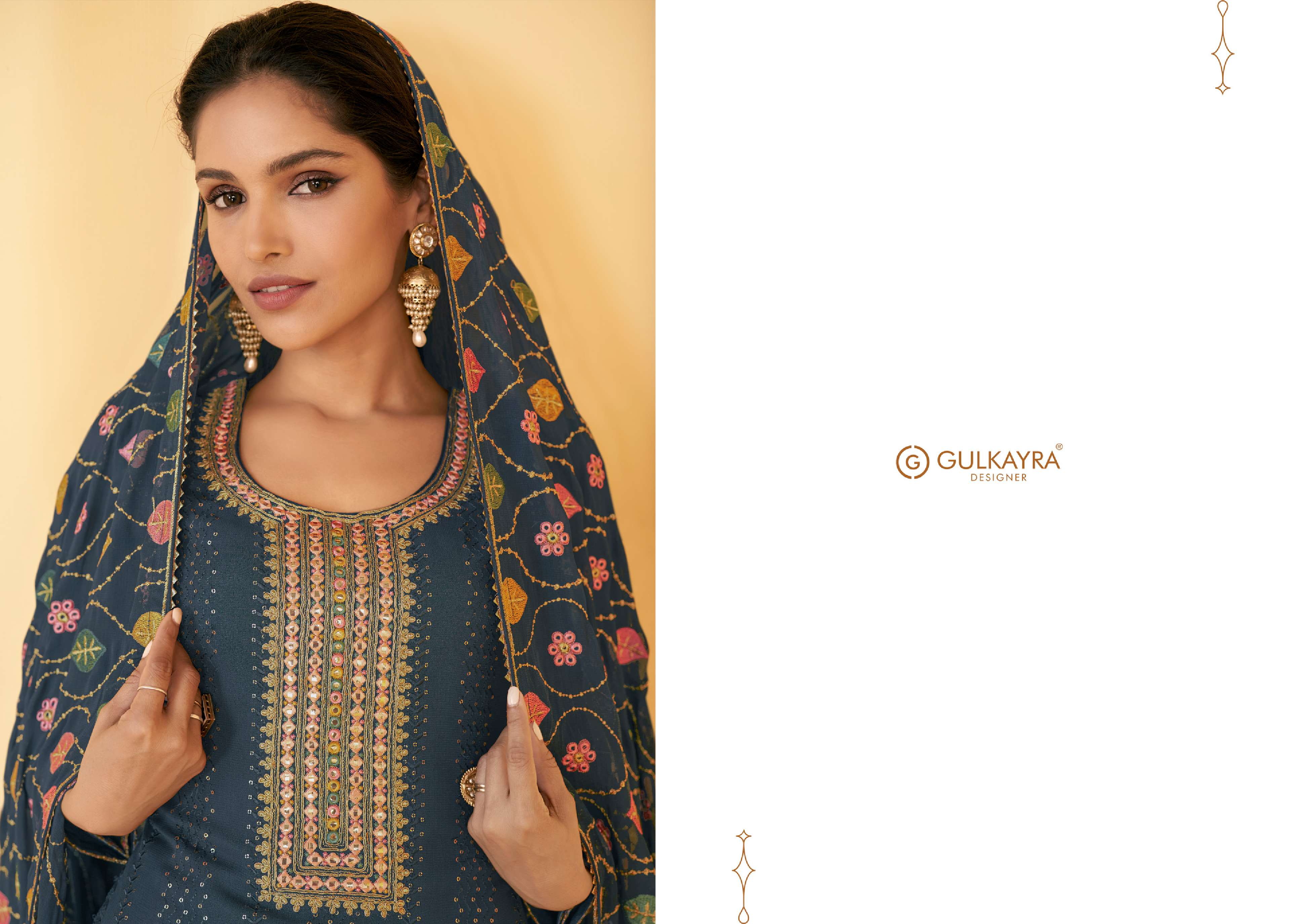 GULKAYRA DESIGNER PRESENT ZALAK SEMI STITCHED PLAZZO STYLE DESIGNER SUITS IN WHOLESALE PRICE IN SURAT - SAI DRESSES