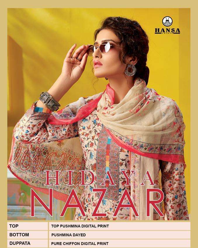 HANSA PRINTS PRESENT HIDAYA NAZAR PUSHMINA DIGITAL PRINTED SALWAR SUITS IN WHOLESALE RATE IN SURAT - SAI DRESSES