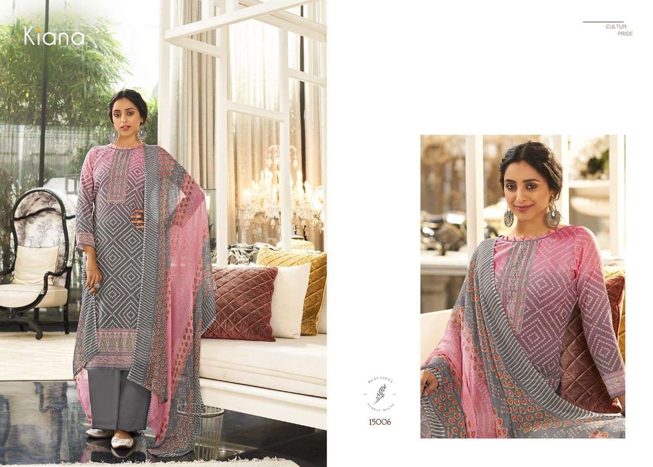 KIANA PRESENT KAVYA VOL 15 PLAZZO STYLE COTTON SALWAR SUITS IN WHOLESALE RATE IN SURAT - SAI DRESSES