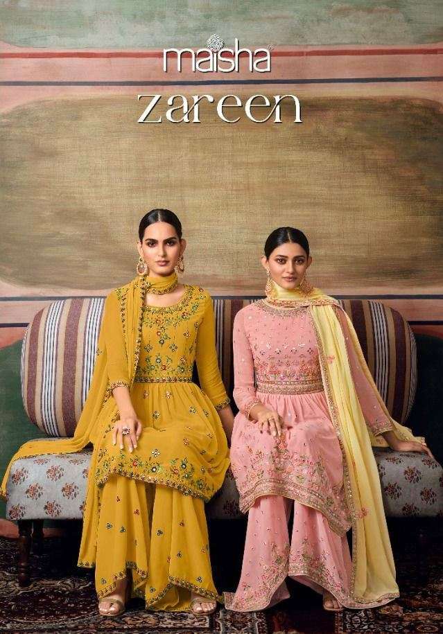 MAISHA PRESENT ZAREEN FESTIVE WEAR READYMADE SHARARA STYLE DESIGNER SUITS IN WHOLESALE RATE IN SURAT - SAI DRESSES