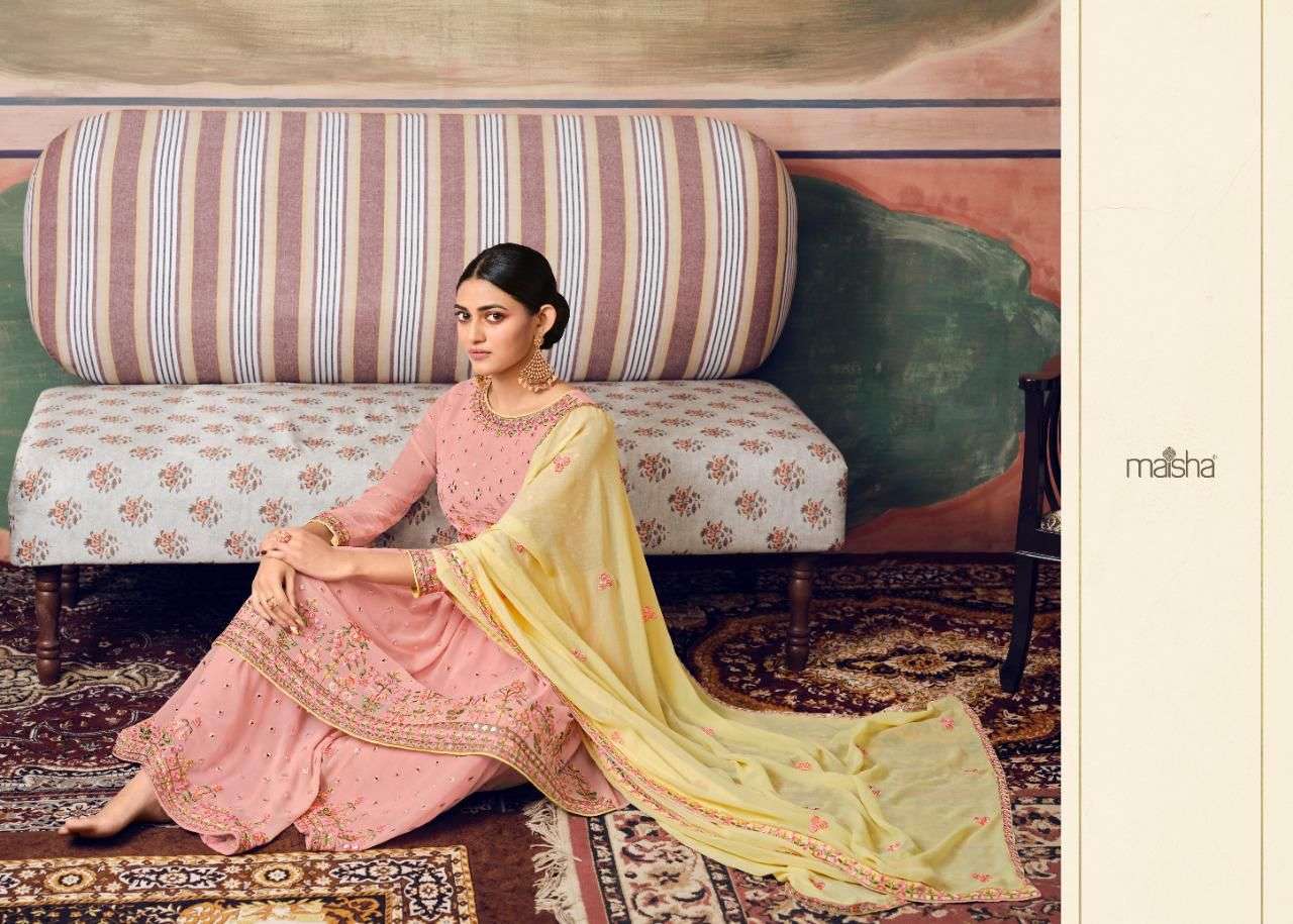 MAISHA PRESENT ZAREEN FESTIVE WEAR READYMADE SHARARA STYLE DESIGNER SUITS IN WHOLESALE RATE IN SURAT - SAI DRESSES