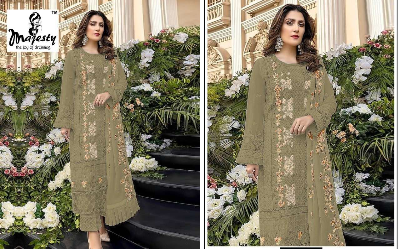 MAJESTY PRESENT SATRANGI HIT SEMI STITCHED PAKISTANI DESIGNER SUITS IN WHOLESALE RATE IN SURAT - SAI DRESSES