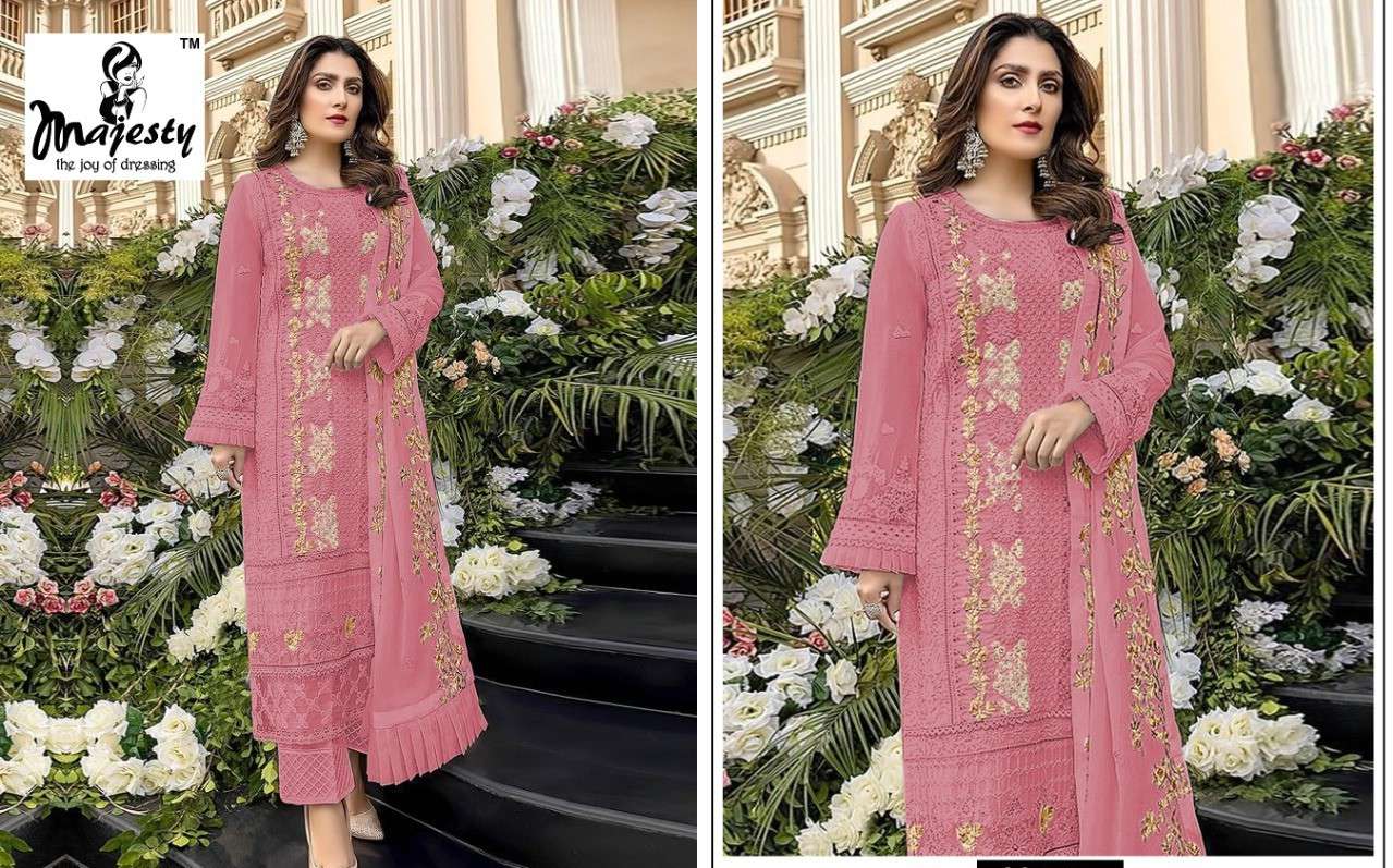 MAJESTY PRESENT SATRANGI HIT SEMI STITCHED PAKISTANI DESIGNER SUITS IN WHOLESALE RATE IN SURAT - SAI DRESSES