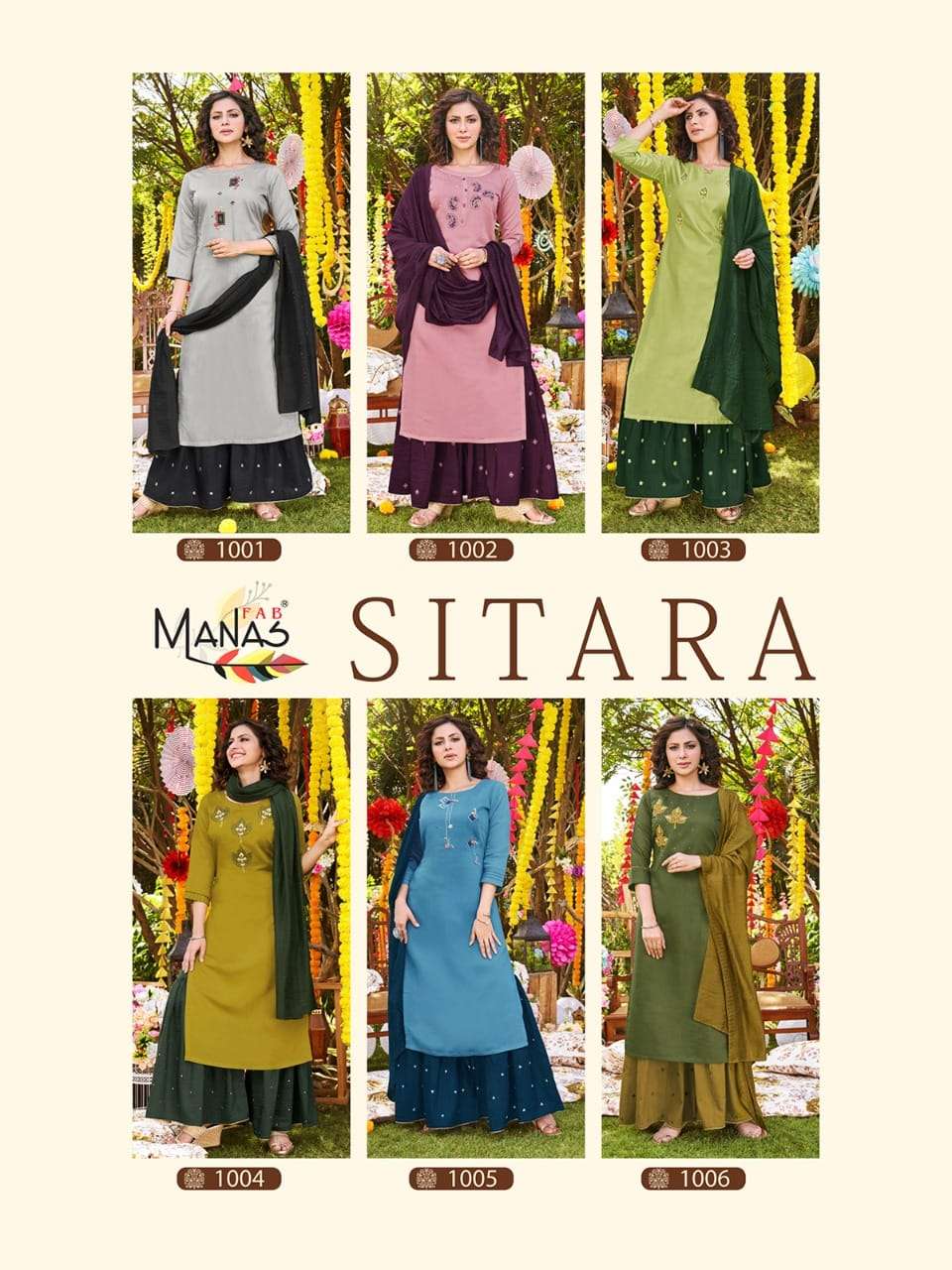 MANAS FAB PRESENT SITARA READYMADE SHARARA STYLE DESIGNER SUITS IN WHOLESALE RATE IN SURAT - SAI DRESSES