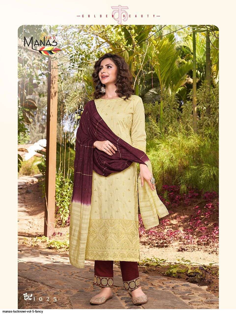 MANAS PRESENT LUCKNOWI VOL 5 READY TO WEAR FANCY DESIGNER SUITS IN WHOLESALE RATE IN SURAT - SAI DRESSES