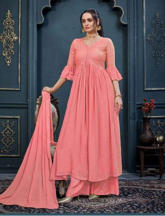 MASKEEN PRESENT MAHNOOR READYMADE PARTY WEAR DESIGNER SUITS IN WHOLESALE RATE IN SURAT - SAI DRESSES
