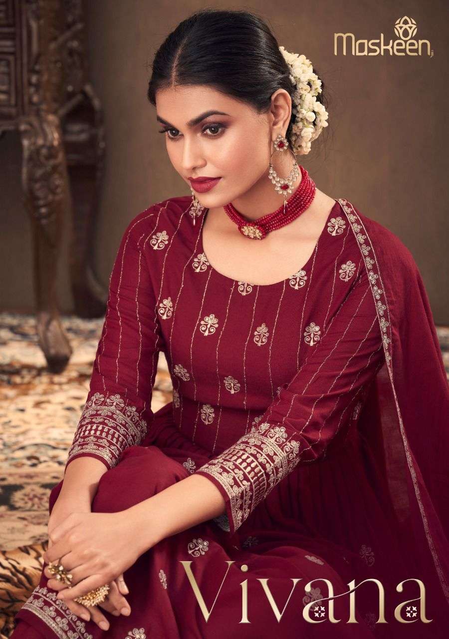 MASKEEN PRESENT VIVANA READYMADE DESIGNER SUITS IN WHOLESALE RATE IN SURAT - SAI DRESSES