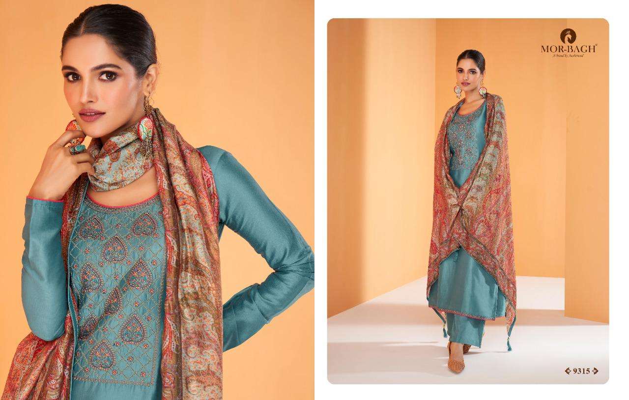 MOR BAGH PRESENT KALAM SEMI STITCHED STRAIGHT LONG INDIAN DESIGNER SALWAR SUITS IN WHOLESALE RATE IN SURAT - SAI DRESSES