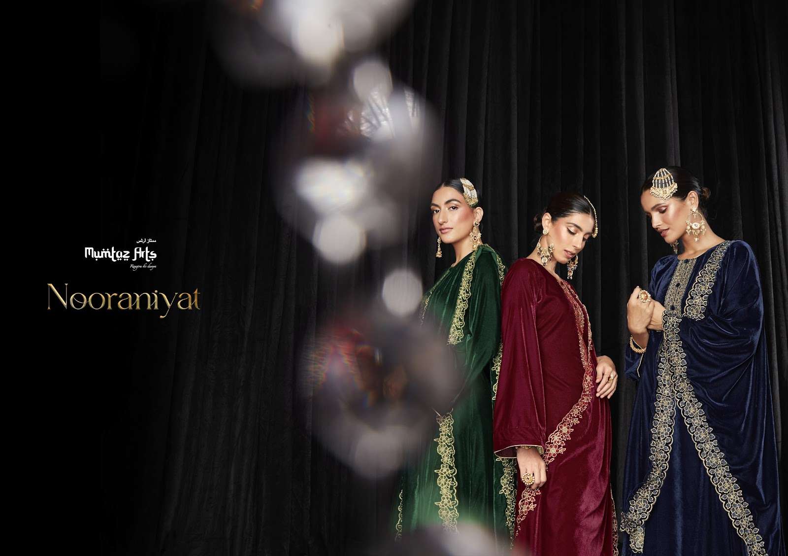 MUMTAZ ARTS PRESENT NOORANIYAT PURE VELVET WINTER WEAR FANCY PAKISTANI DESIGNER SUITS IN WHOLESALE RATE IN SURAT - SAI DRESSES