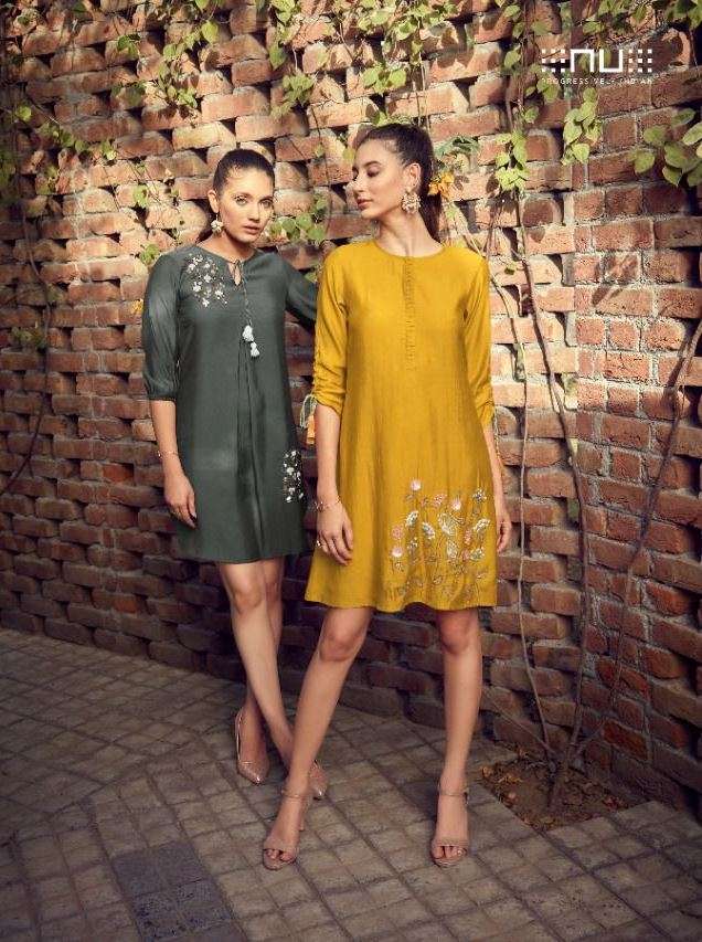 OPUS APPARELS PRESENT NU VOL 31 READY TO WEAR STYLISH TUNICS TOP IN WHOLESALE RATE IN SURAT - SAI DRESSES