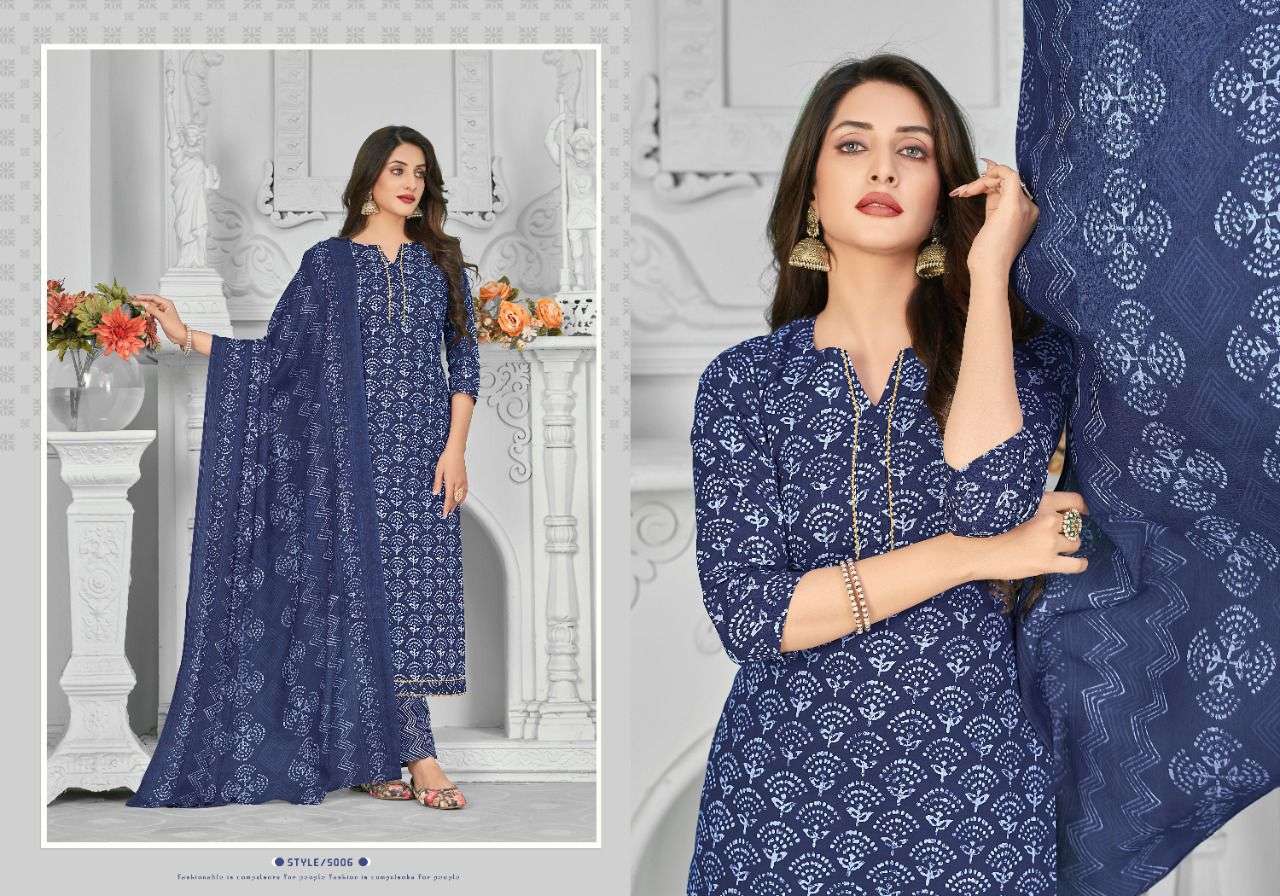 RADHA FAB PRESENT RUMY VOL 5 COTTON PRINTED SALWAR SUITS IN WHOLESALE RATE IN SURAT - SAI DRESSES