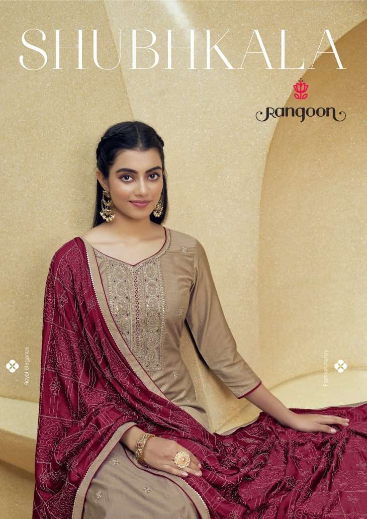 RANGOON PRESENT SHUBHKALA READY TO WEAR PANT STYLE DESIGNER SUITS IN WHOLESALE RATE IN SURAT - SAI DRESSES