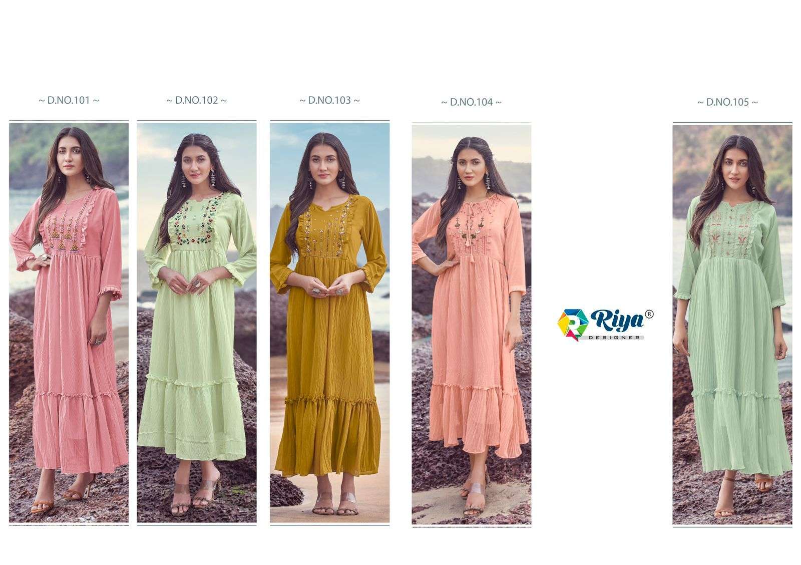 RIYA DESIGNER PRESENT ARTERY PARTY WEAR LONG DESIGNER KURTI IN WHOLESALE PRICE IN SURAT - SAI DRESSES