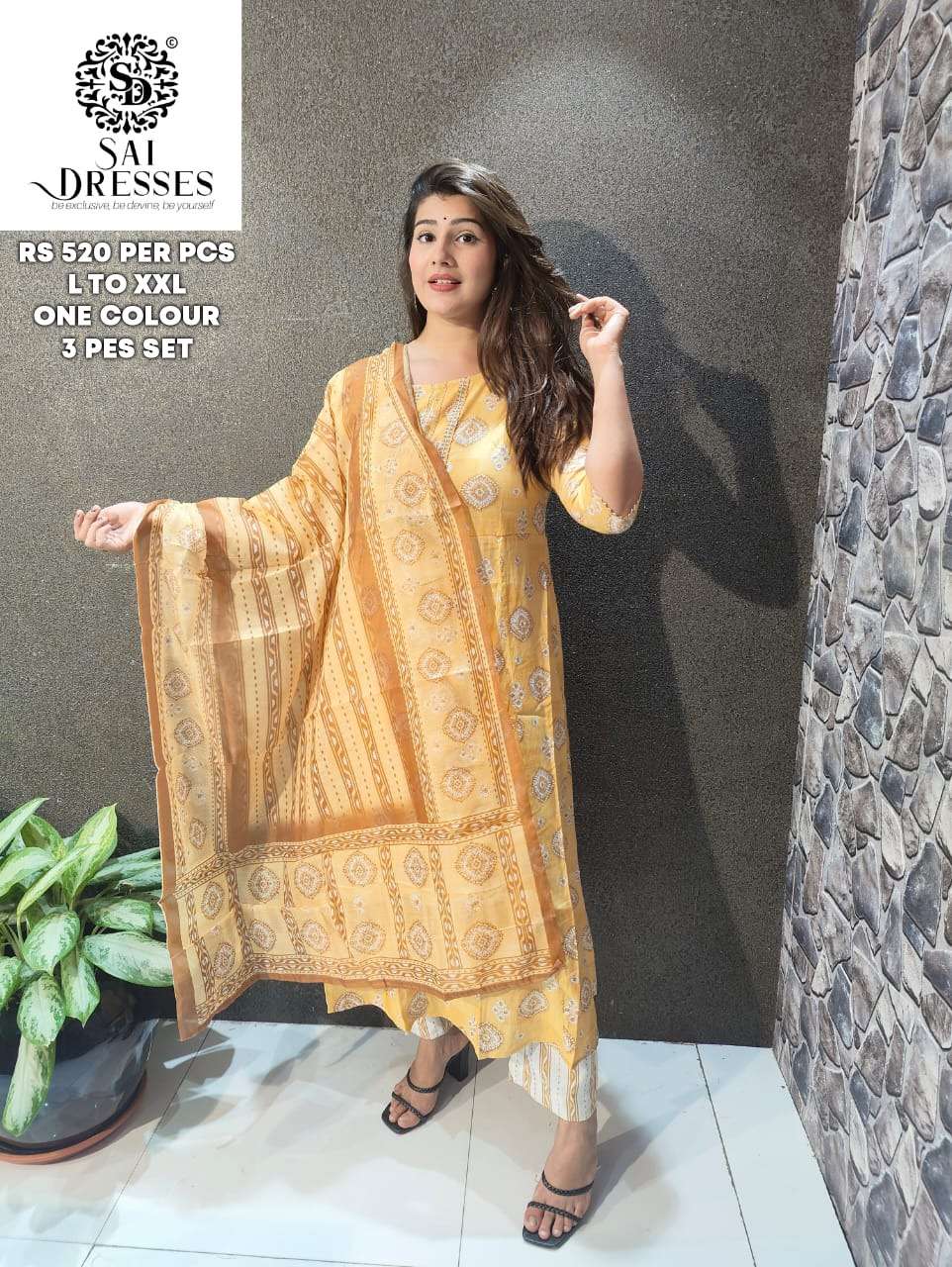 SAI DRESSES PRESENT D.NO 01 READY TO WEAR COMBO DRESS IN WHOLESALE RATE IN SURAT  