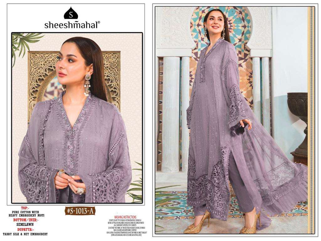 SHEESHMAHAL PRESENT SHEESHMAHAL VOL 5 SEMI STITCHED PAKISTANI DESIGNER SUITS IN WHOLESALE PRICE IN SURAT - SAI DRESSES
