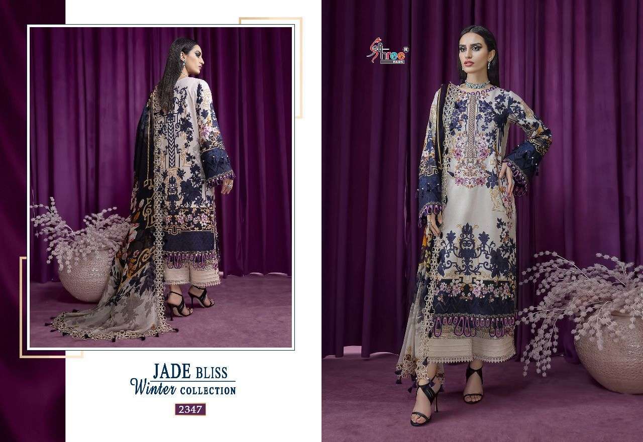 SHREE FAB PRESENT JADE BLISS WINTER COLLECTION PASHMINA EMBROIDERED PAKISTANI SUITS IN WHOLESALE RATE IN SURAT - SAI DRESSES