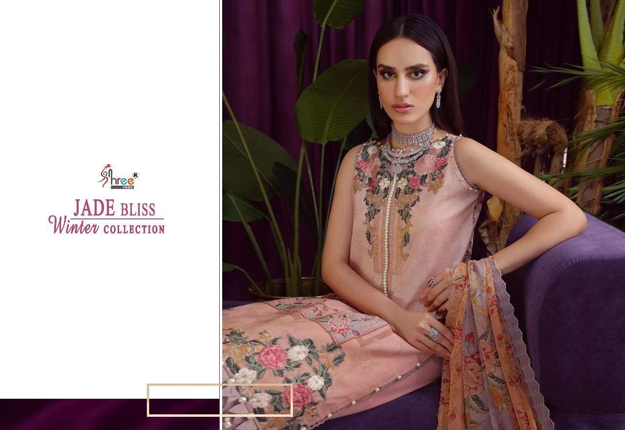 SHREE FAB PRESENT JADE BLISS WINTER COLLECTION PASHMINA EMBROIDERED PAKISTANI SUITS IN WHOLESALE RATE IN SURAT - SAI DRESSES