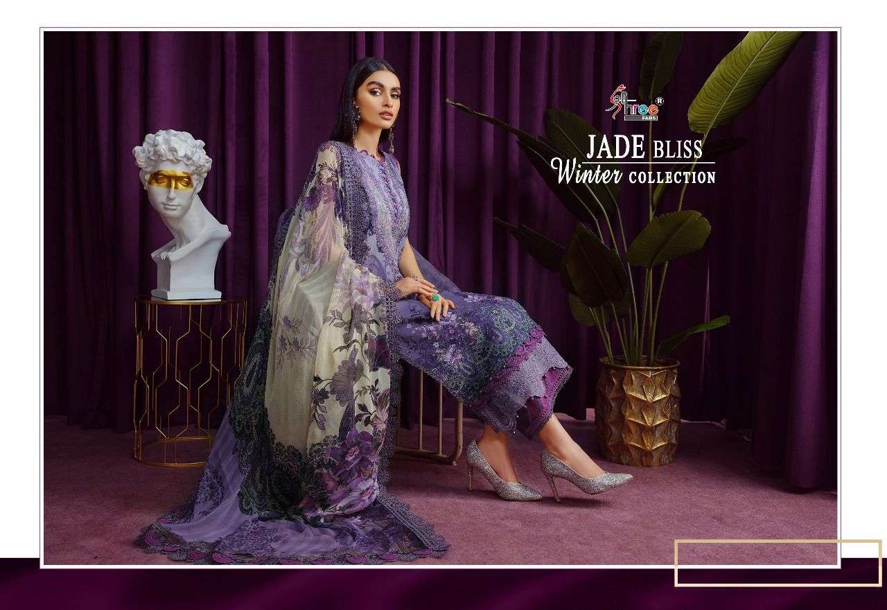 SHREE FAB PRESENT JADE BLISS WINTER COLLECTION PASHMINA EMBROIDERED PAKISTANI SUITS IN WHOLESALE RATE IN SURAT - SAI DRESSES