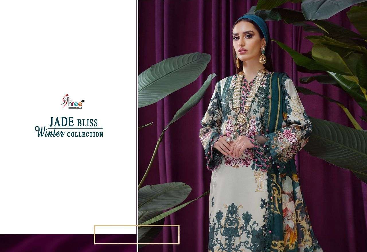 SHREE FAB PRESENT JADE BLISS WINTER COLLECTION PASHMINA EMBROIDERED PAKISTANI SUITS IN WHOLESALE RATE IN SURAT - SAI DRESSES