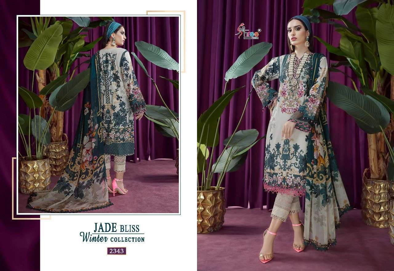 SHREE FAB PRESENT JADE BLISS WINTER COLLECTION PASHMINA EMBROIDERED PAKISTANI SUITS IN WHOLESALE RATE IN SURAT - SAI DRESSES