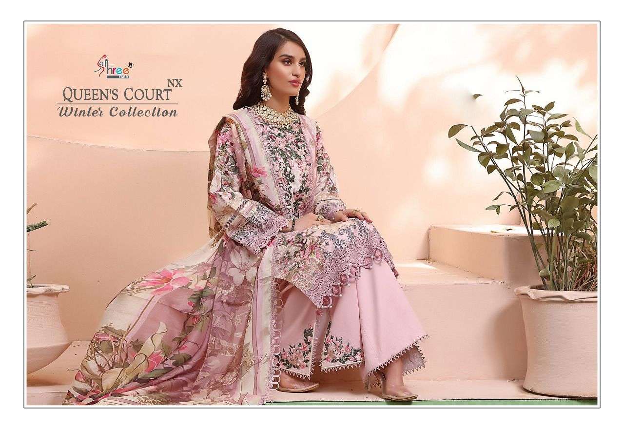 Shree Queens Court Winter Collection Pashmina DesignerPakistani Suits:  Textilecatalog