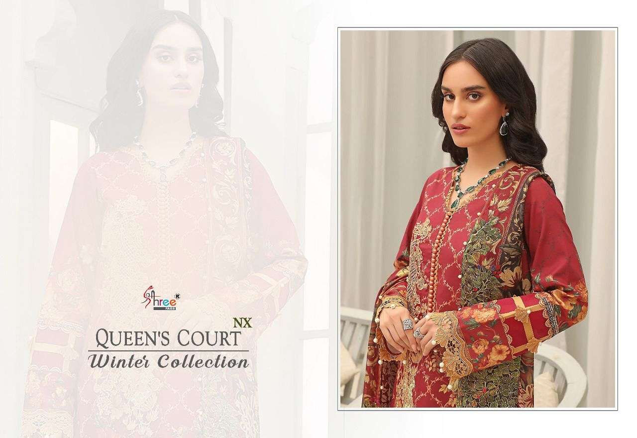 SHREE FAB PRESENT QUEENS COURT WINTER COLLECTION NX PASMINA PAKISTANI SUITS IN WHOLESALE RATE IN SURAT - SAI DRESSES