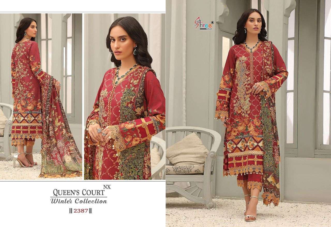 SHREE FAB PRESENT QUEENS COURT WINTER COLLECTION NX PASMINA PAKISTANI SUITS IN WHOLESALE RATE IN SURAT - SAI DRESSES