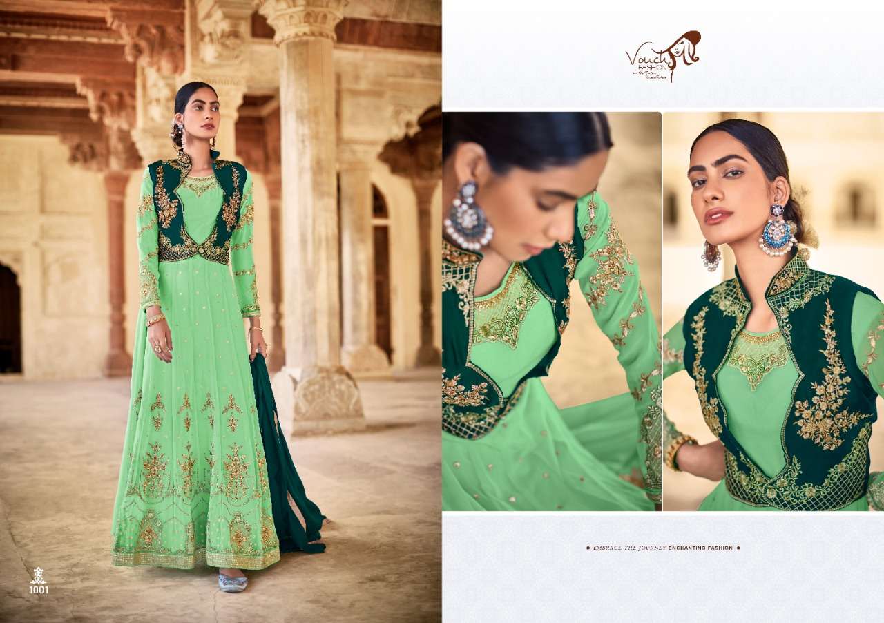 VOUCH FASHION PRESENT NAINIKA FESTIVE WEAR DESIGNER SUITS IN WOLESALE RATE IN SURAT - SAI DRESSES