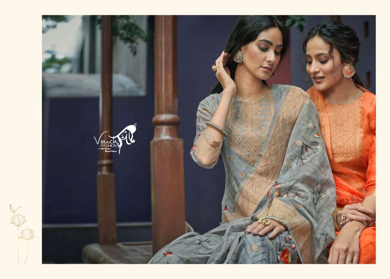 VOUCH FASHION PRESENT RIMJHIM EXCLUSIVE CHANDERI JACQUARD DIGITAL PRINTED SALWAR SUITS IN WHOLESALE RATE IN SURAT - SAI DRESSES 