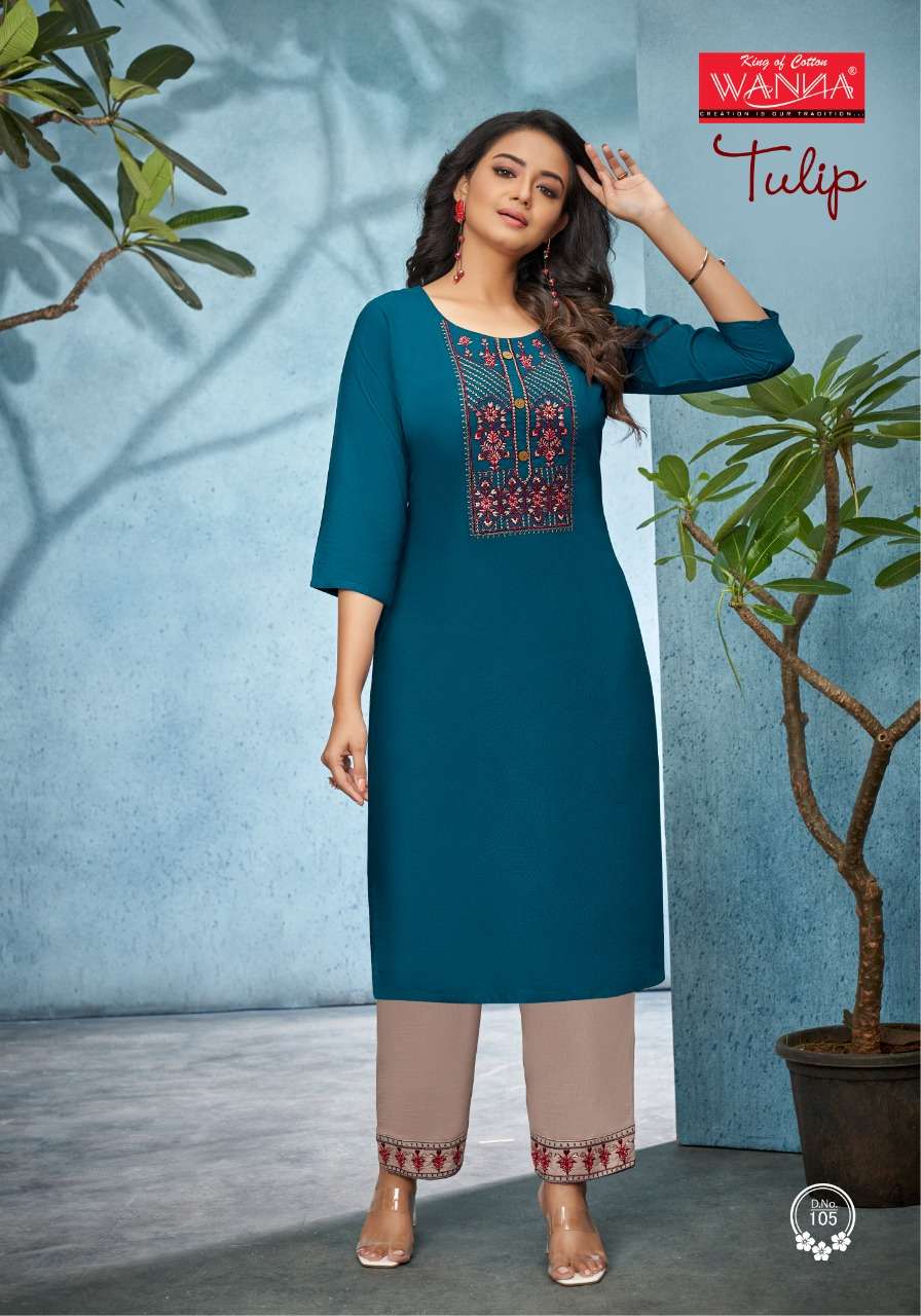 Buy Sreejaa Kurta Pant Set for Women  Cotton Printed Rajasthani Designer  Kurti Pant with Embroidery On Yolk  Sequenced Work  Single Side Pocket  for Girls  Teal Green S at
