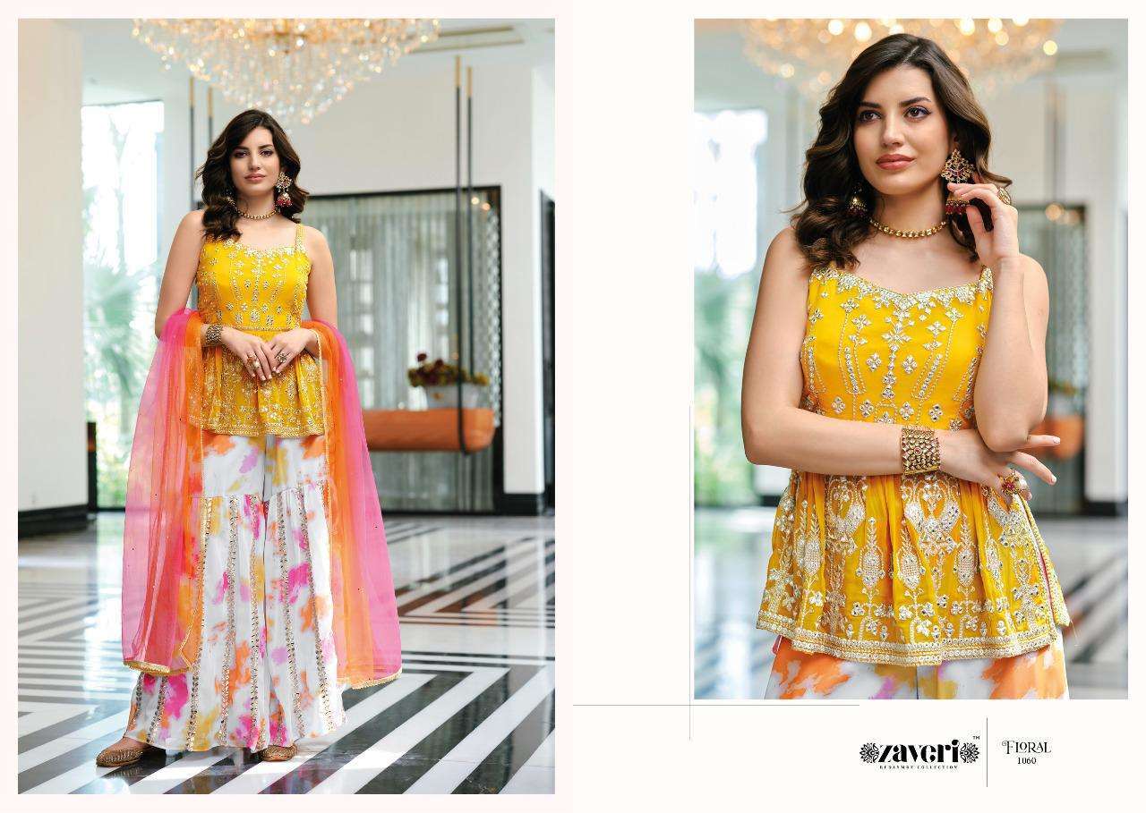 ZAVERI PRESENT FLORAL FESTIVE WEAR READYMADE DESIGNER COLLECTION IN WHOLESALE RATE IN SURAT - SAI DRESSES