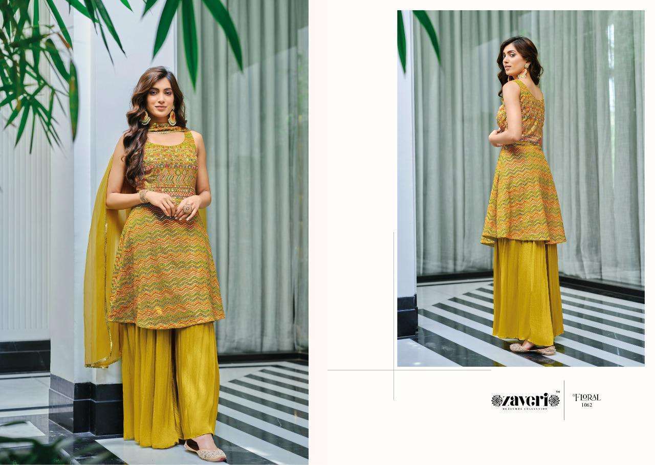 ZAVERI PRESENT FLORAL FESTIVE WEAR READYMADE DESIGNER COLLECTION IN WHOLESALE RATE IN SURAT - SAI DRESSES